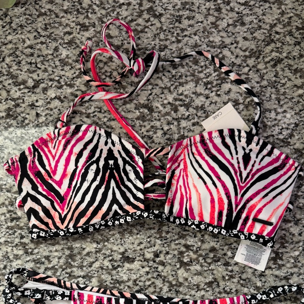 Volcom Floral and Zebra Print Bikini